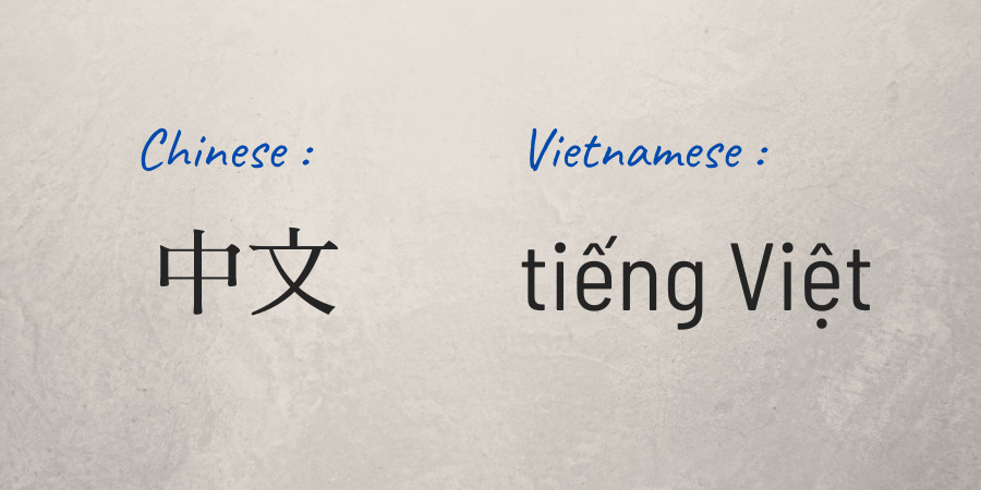 written Chinese compared to Vietnamese