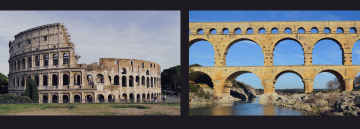 Roman constructions in Italy and France
